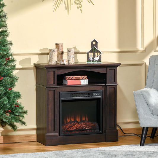 Electric Fireplace with Mantel