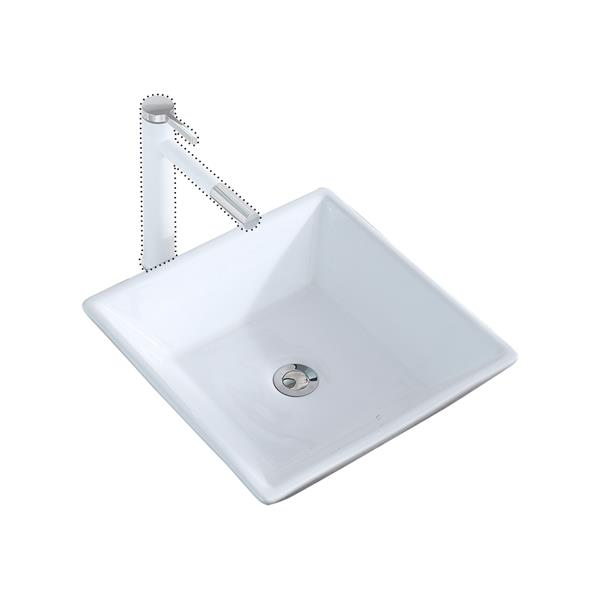 Bathroom Above Counter Square Ceramic Basin Sink