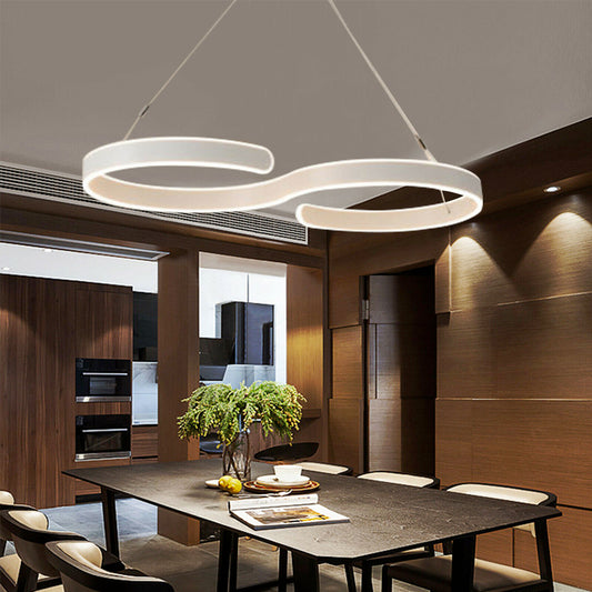 Contemporary Swirl Shaped Light Fixture